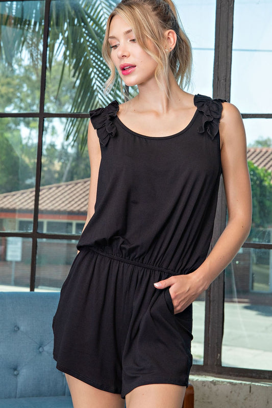 Summer Lovin' Romper in Black