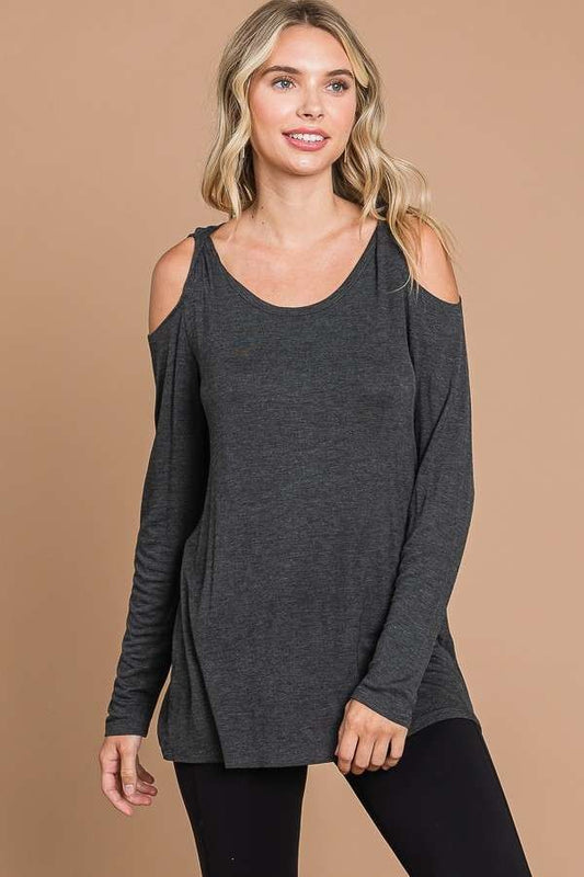 Give Me The Cold Shoulder in Charcoal