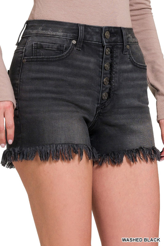 Zenana Button Fly Shorts
