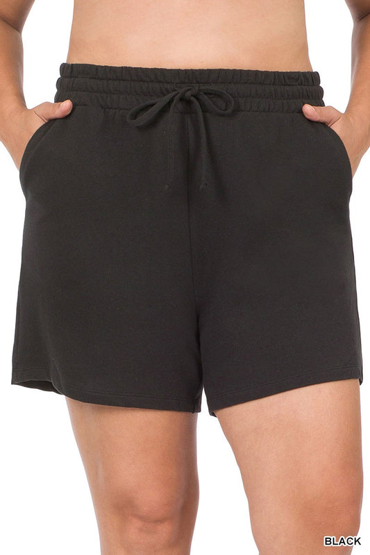 Drawstring Shorts Plus Size