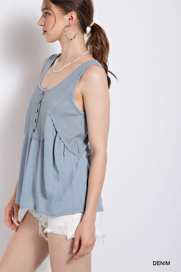 Break Free Top in Denim