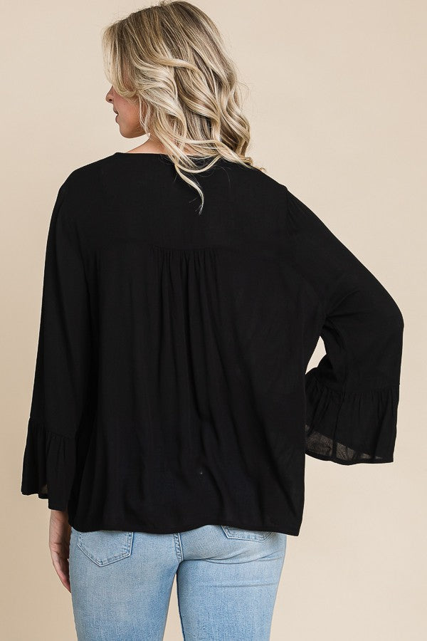 Don't Mind If I Do Top in Black