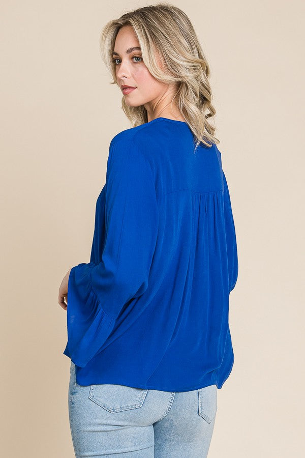 Don't Mind If I Do Top in Blue