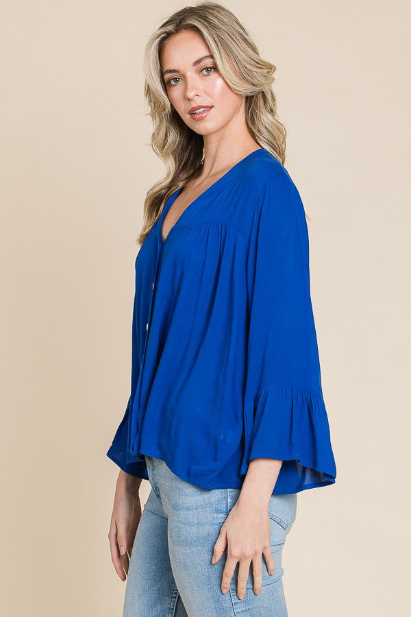 Don't Mind If I Do Top in Blue