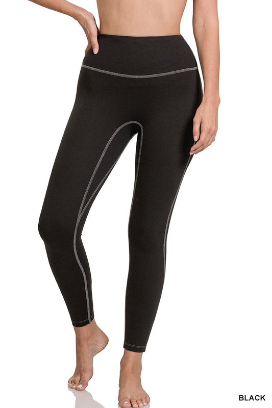 White Stitch Leggings