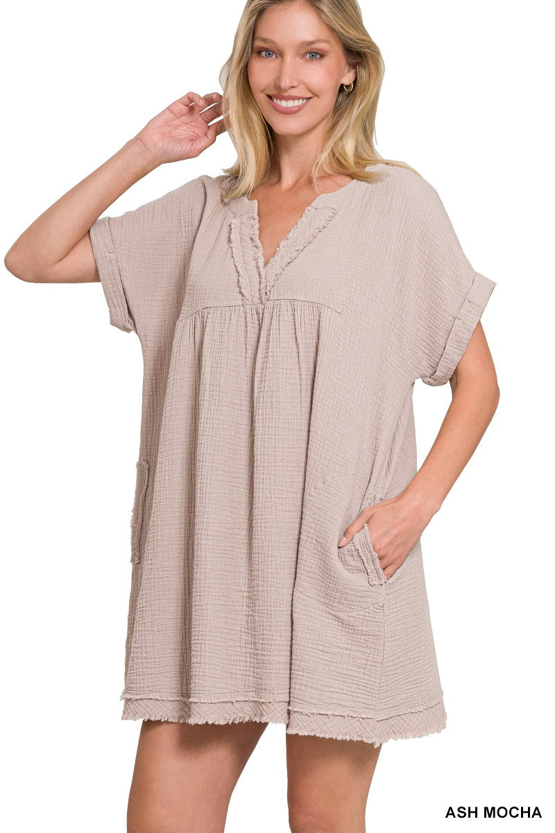 Earth Angel Dress in Ash Mocha