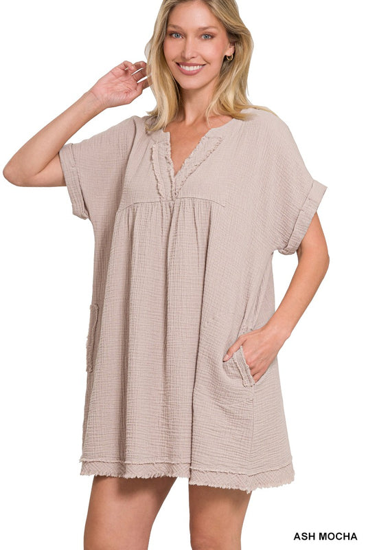 Earth Angel Dress in Ash Mocha