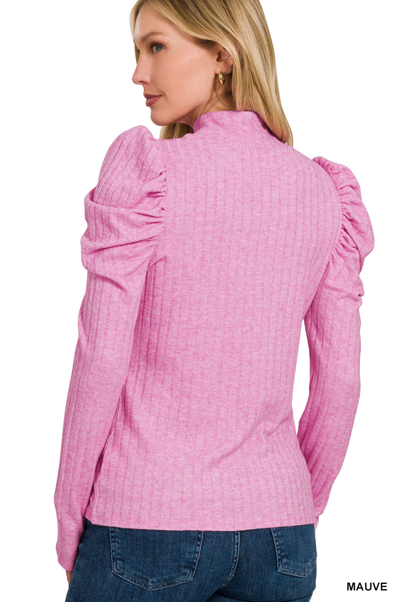 Miss Priss Top in Mauve