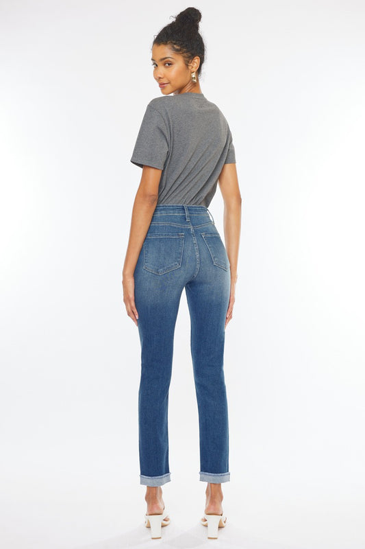 Medium Wash Cigarette Fit Jeans
